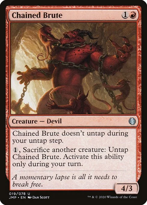 Chained Brute, carta Magic di tipo Creature — Devil illustrata da Dan Murayama Scott