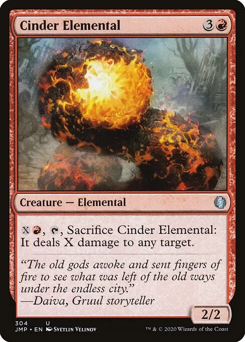 Cinder Elemental, carta Magic di tipo Creature — Elemental illustrata da Svetlin Velinov