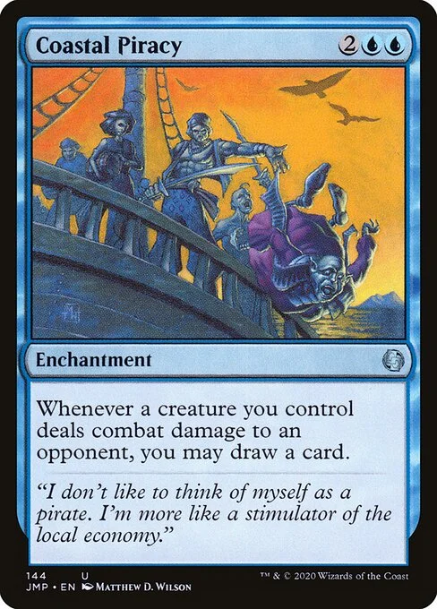 Coastal Piracy, carta Magic di tipo Enchantment illustrata da Matthew D. Wilson