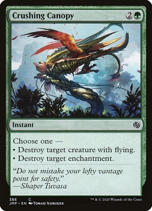 Crushing Canopy, carta Magic di tipo Instant illustrata da Tomasz Jedruszek