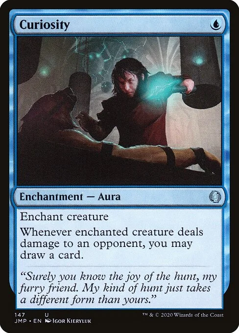 Curiosity, carta Magic di tipo Enchantment — Aura illustrata da Igor Kieryluk