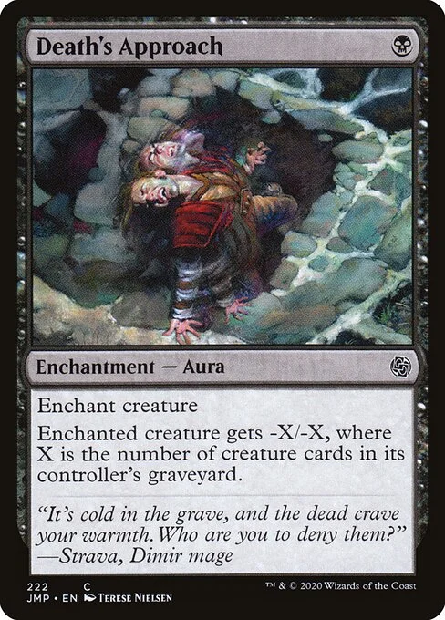 Death's Approach, carta Magic di tipo Enchantment — Aura illustrata da Terese Nielsen