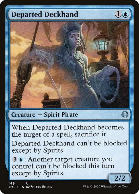 Departed Deckhand, carta Magic di tipo Creature — Spirit Pirate illustrata da Zoltan Boros