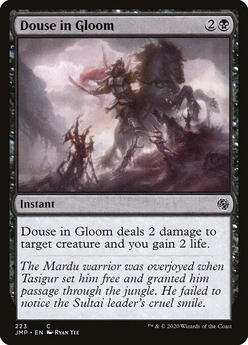 Douse in Gloom, carta Magic di tipo Instant illustrata da Ryan Yee
