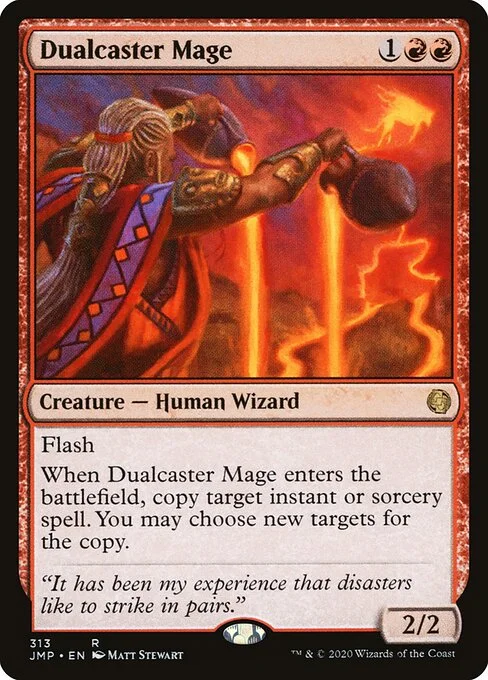 Dualcaster Mage, carta Magic di tipo Creature — Human Wizard illustrata da Matt Stewart