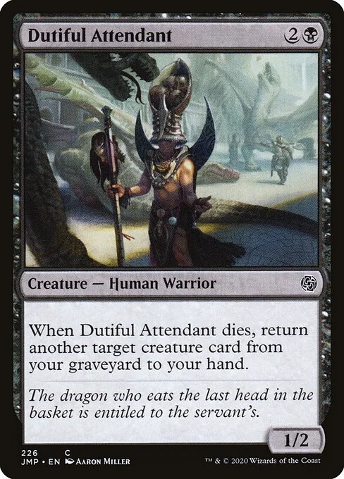 Dutiful Attendant, carta Magic di tipo Creature — Human Warrior illustrata da Aaron Miller
