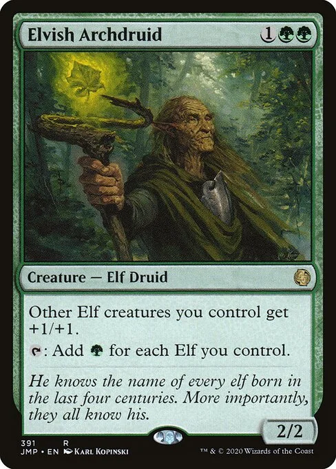 Elvish Archdruid, carta Magic di tipo Creature — Elf Druid illustrata da Karl Kopinski