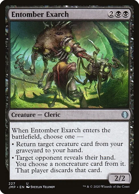 Entomber Exarch, carta Magic di tipo Creature — Phyrexian Cleric illustrata da Svetlin Velinov