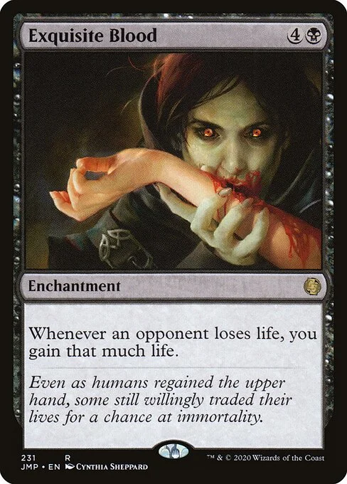 Exquisite Blood, carta Magic di tipo Enchantment illustrata da Cynthia Sheppard