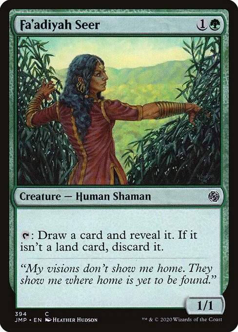 Fa'adiyah Seer, carta Magic di tipo Creature — Human Shaman illustrata da Heather Hudson