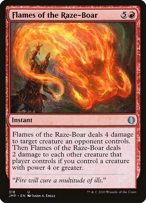 Flames of the Raze-Boar, carta Magic di tipo Instant illustrata da Jason A. Engle