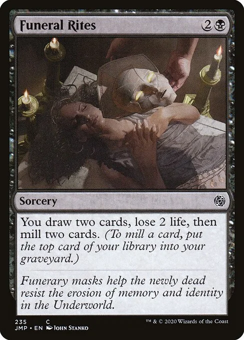 Funeral Rites, carta Magic di tipo Sorcery illustrata da John Stanko