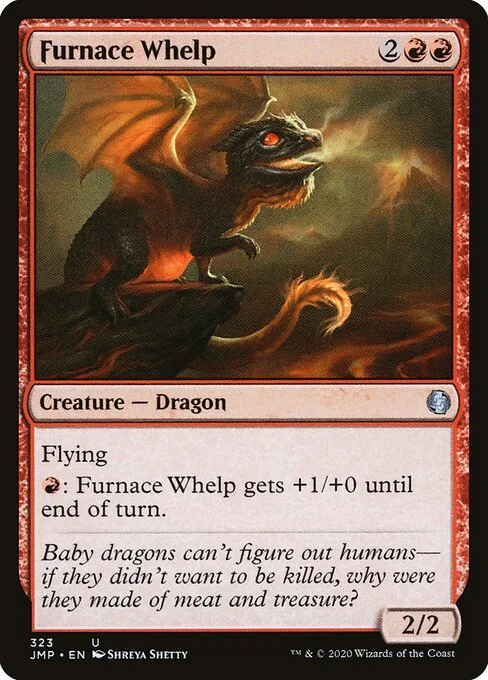 Furnace Whelp, carta Magic di tipo Creature — Dragon illustrata da Shreya Shetty
