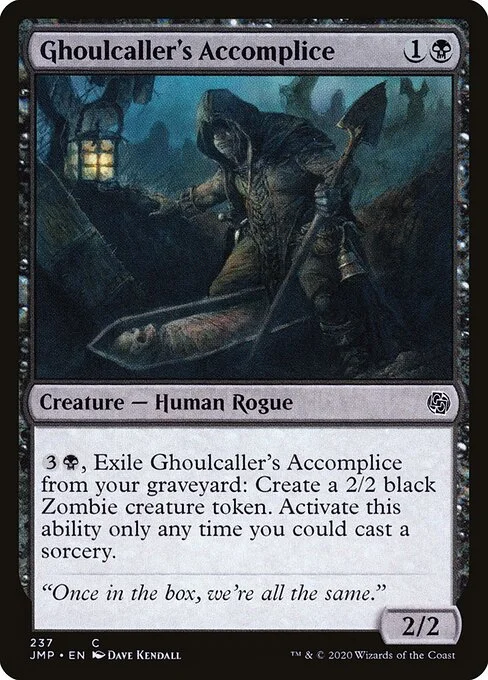 Ghoulcaller's Accomplice, carta Magic di tipo Creature — Human Rogue illustrata da Dave Kendall