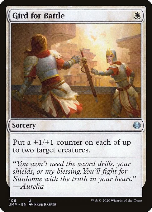 Gird for Battle, carta Magic di tipo Sorcery illustrata da Jakub Kasper