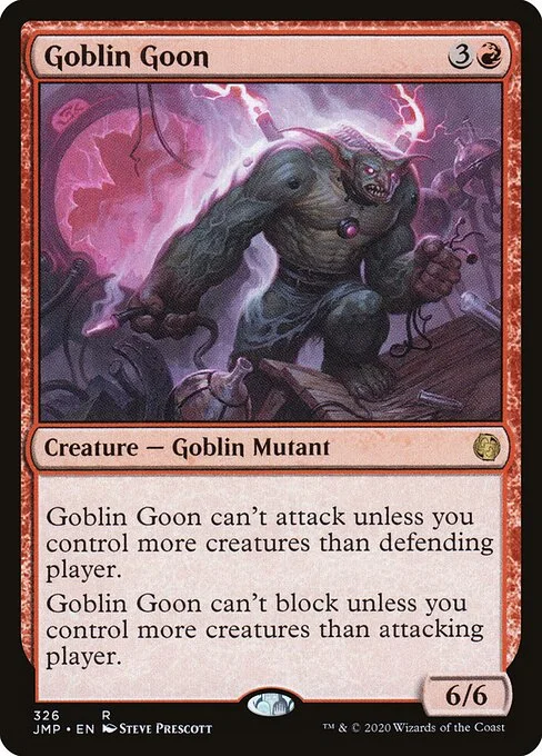 Goblin Goon, carta Magic di tipo Creature — Goblin Mutant illustrata da Steve Prescott