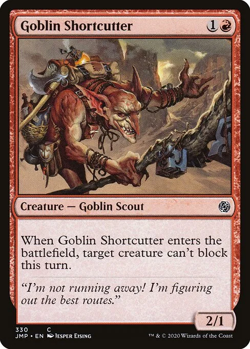 Goblin Shortcutter, carta Magic di tipo Creature — Goblin Scout illustrata da Jesper Ejsing