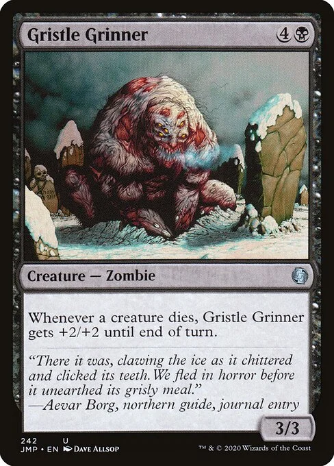 Gristle Grinner, carta Magic di tipo Creature — Zombie illustrata da Dave Allsop