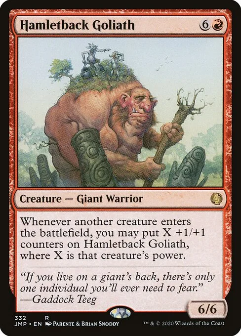 Hamletback Goliath, carta Magic di tipo Creature — Giant Warrior illustrata da Paolo Parente & Brian Snõddy