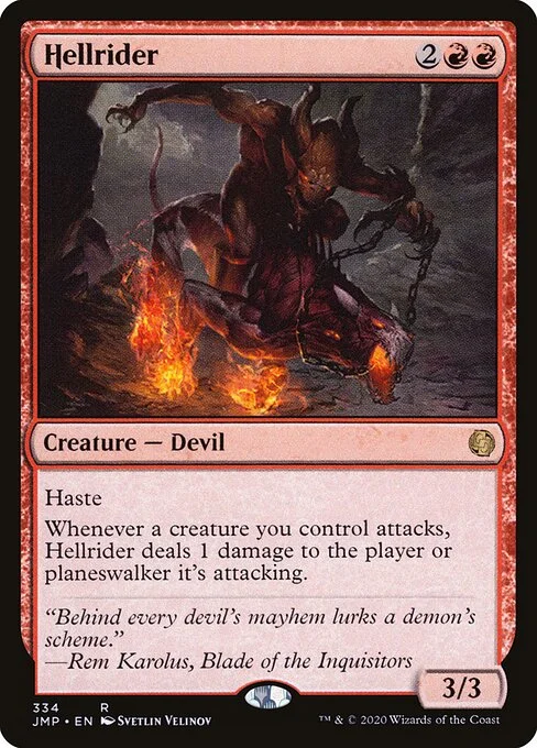 Hellrider, carta Magic di tipo Creature — Devil illustrata da Svetlin Velinov