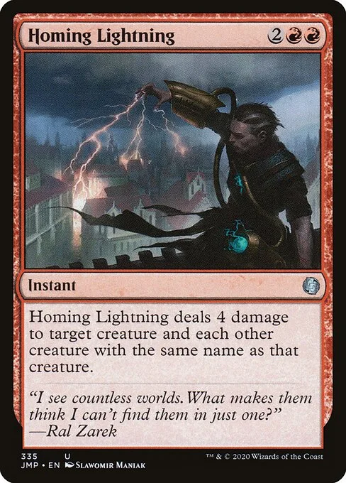 Homing Lightning, carta Magic di tipo Instant illustrata da Slawomir Maniak