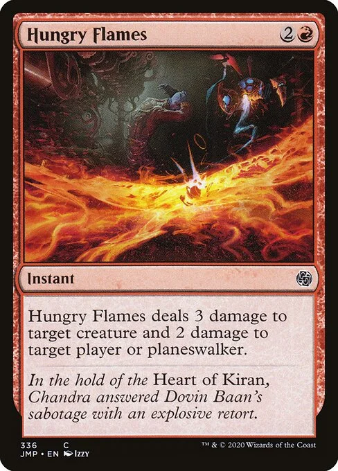 Hungry Flames, carta Magic di tipo Instant illustrata da Izzy