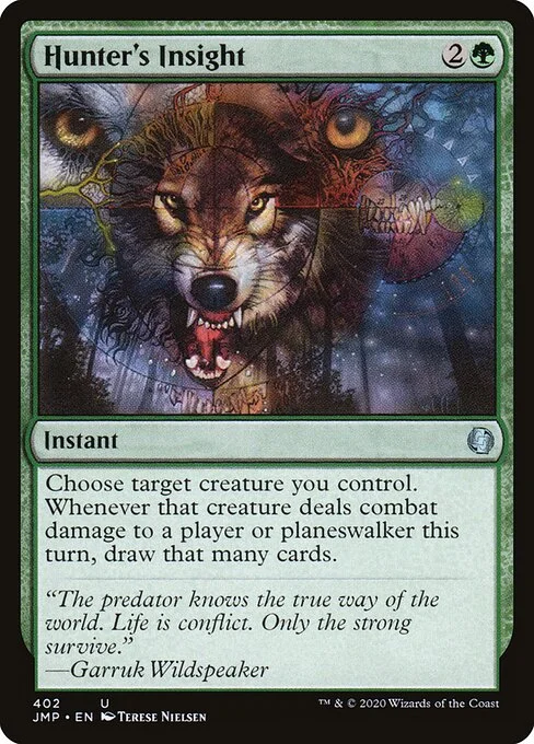 Hunter's Insight, carta Magic di tipo Instant illustrata da Terese Nielsen