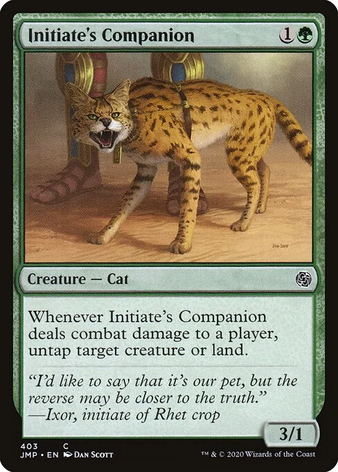 Initiate's Companion, carta Magic di tipo Creature — Cat illustrata da Dan Murayama Scott