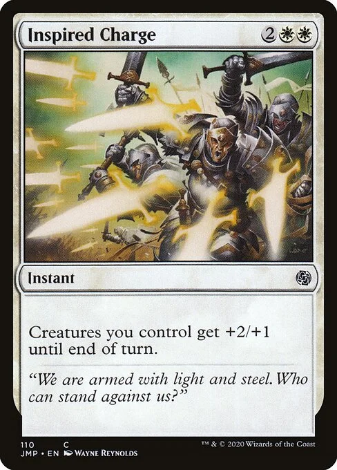 Inspired Charge, carta Magic di tipo Instant illustrata da Wayne Reynolds