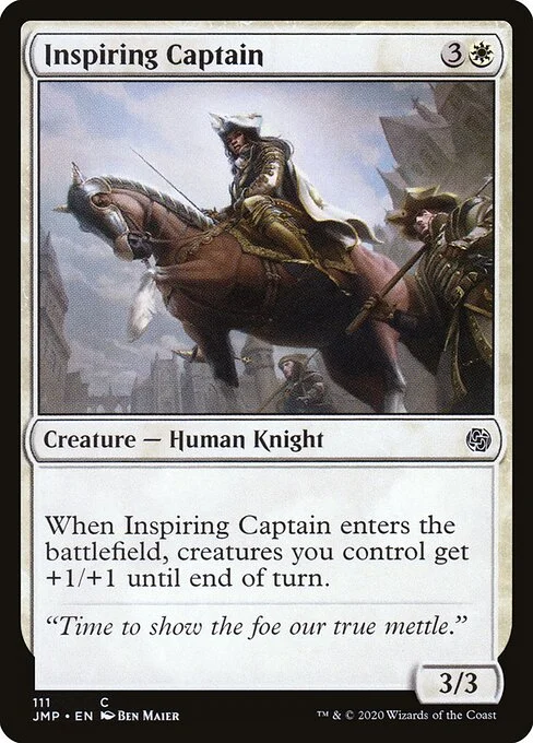 Inspiring Captain, carta Magic di tipo Creature — Human Knight illustrata da Ben Maier
