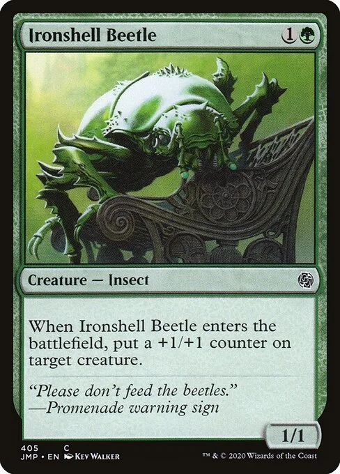 Ironshell Beetle, carta Magic di tipo Creature — Insect illustrata da Kev Walker
