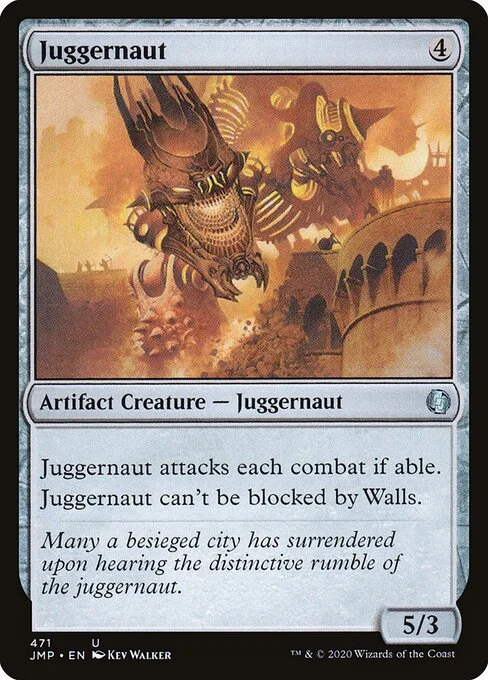 Juggernaut, carta Magic di tipo Artifact Creature — Juggernaut illustrata da Kev Walker