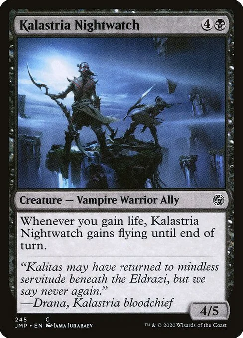 Kalastria Nightwatch, carta Magic di tipo Creature — Vampire Warrior Ally illustrata da Jama Jurabaev