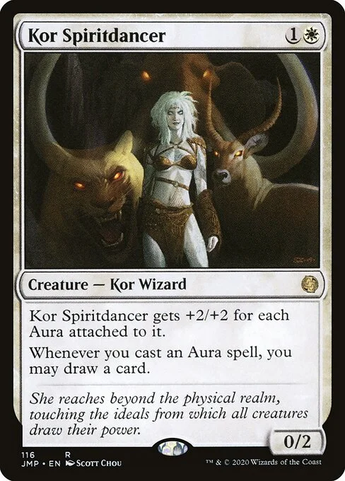 Kor Spiritdancer, carta Magic di tipo Creature — Kor Wizard illustrata da Scott Chou