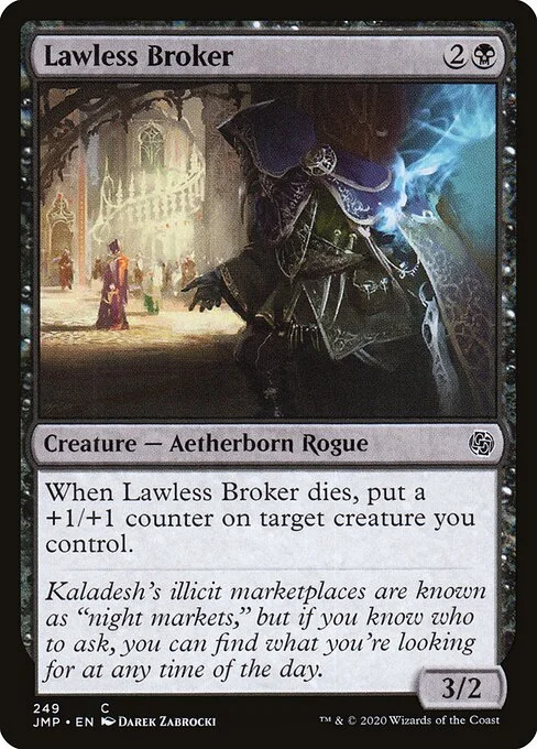 Lawless Broker, carta Magic di tipo Creature — Aetherborn Rogue illustrata da Darek Zabrocki