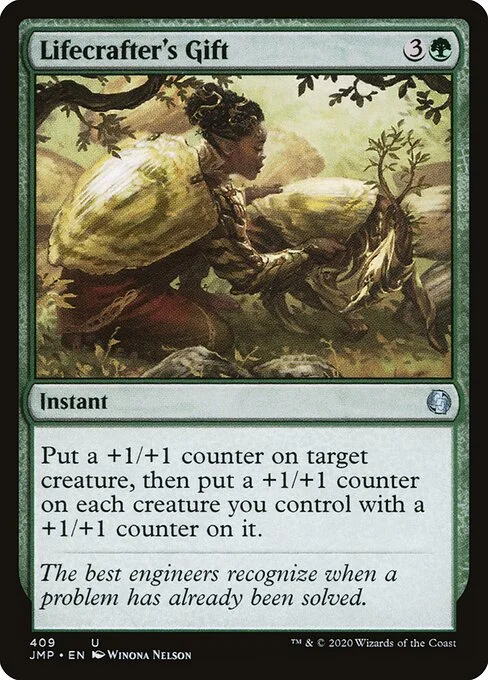 Lifecrafter's Gift, carta Magic di tipo Instant illustrata da Winona Nelson