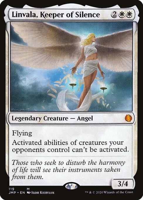 Linvala, Keeper of Silence, carta Magic di tipo Legendary Creature — Angel illustrata da Igor Kieryluk