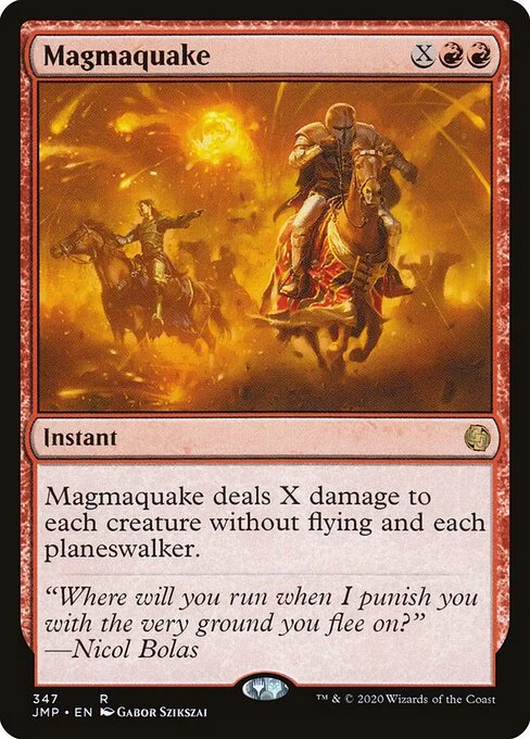 Magmaquake, carta Magic di tipo Instant illustrata da Gabor Szikszai