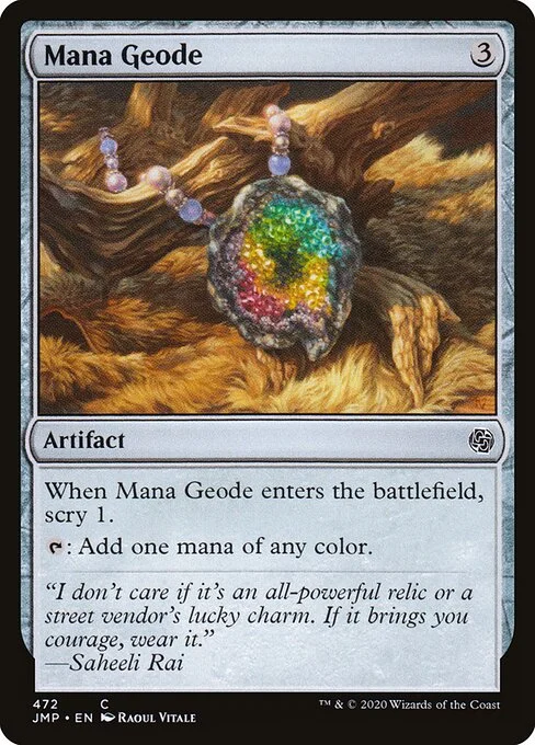 Mana Geode, carta Magic di tipo Artifact illustrata da Raoul Vitale