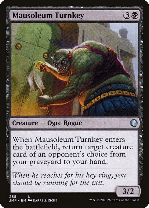 Mausoleum Turnkey, carta Magic di tipo Creature — Ogre Rogue illustrata da Darrell Riche