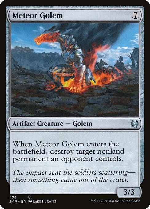 Meteor Golem, carta Magic di tipo Artifact Creature — Golem illustrata da Lake Hurwitz