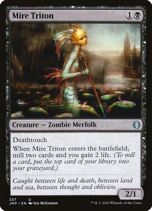 Mire Triton, carta Magic di tipo Creature — Zombie Merfolk illustrata da Seb McKinnon