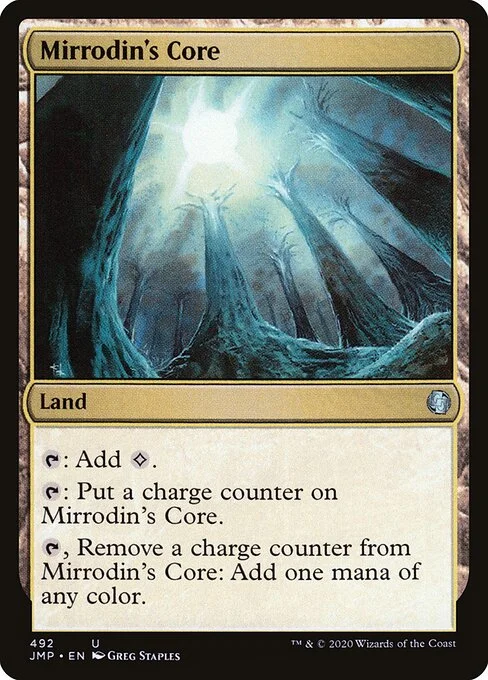 Mirrodin's Core, carta Magic di tipo Land illustrata da Greg Staples
