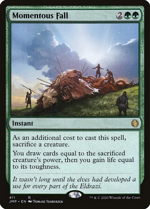 Momentous Fall, carta Magic di tipo Instant illustrata da Tomasz Jedruszek