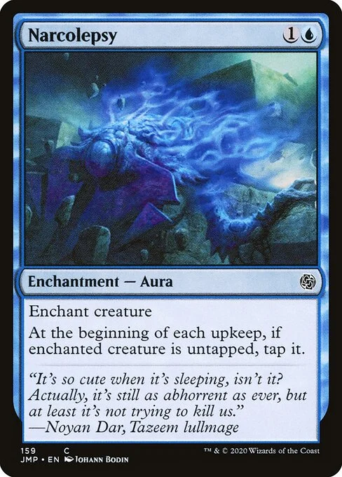 Narcolepsy, carta Magic di tipo Enchantment — Aura illustrata da Johann Bodin
