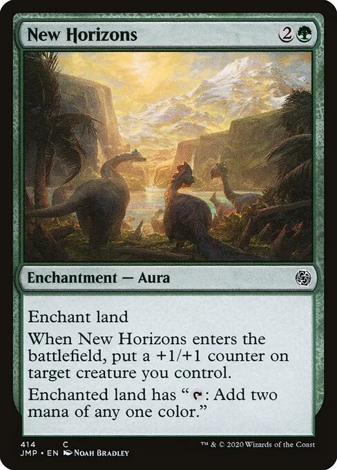 New Horizons, carta Magic di tipo Enchantment — Aura illustrata da Noah Bradley