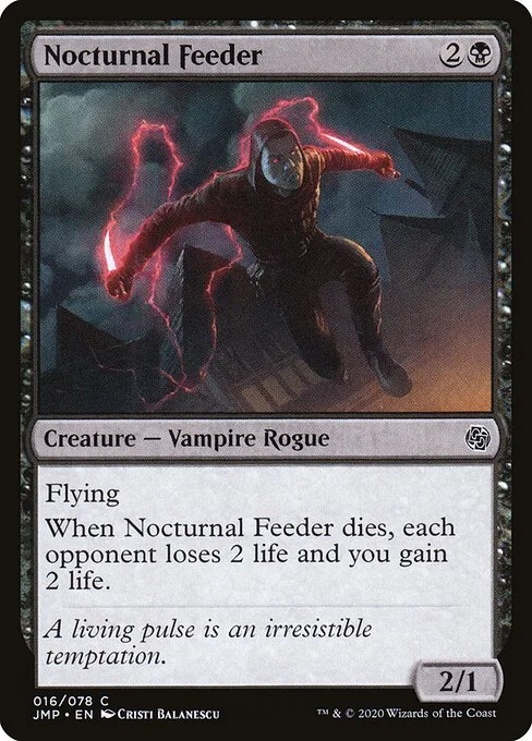 Nocturnal Feeder, carta Magic di tipo Creature — Vampire Rogue illustrata da Cristi Balanescu