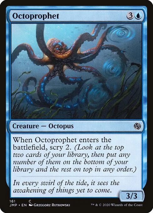 Octoprophet, carta Magic di tipo Creature — Octopus illustrata da Grzegorz Rutkowski
