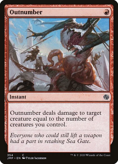 Outnumber, carta Magic di tipo Instant illustrata da Tyler Jacobson