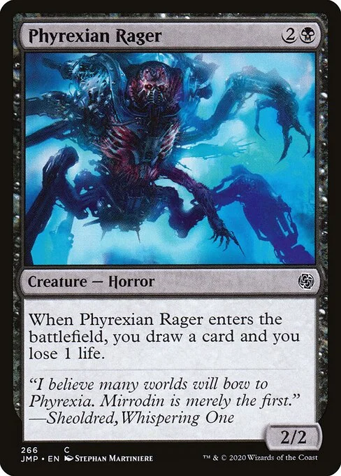 Phyrexian Rager, carta Magic di tipo Creature — Phyrexian Horror illustrata da Stephan Martiniere